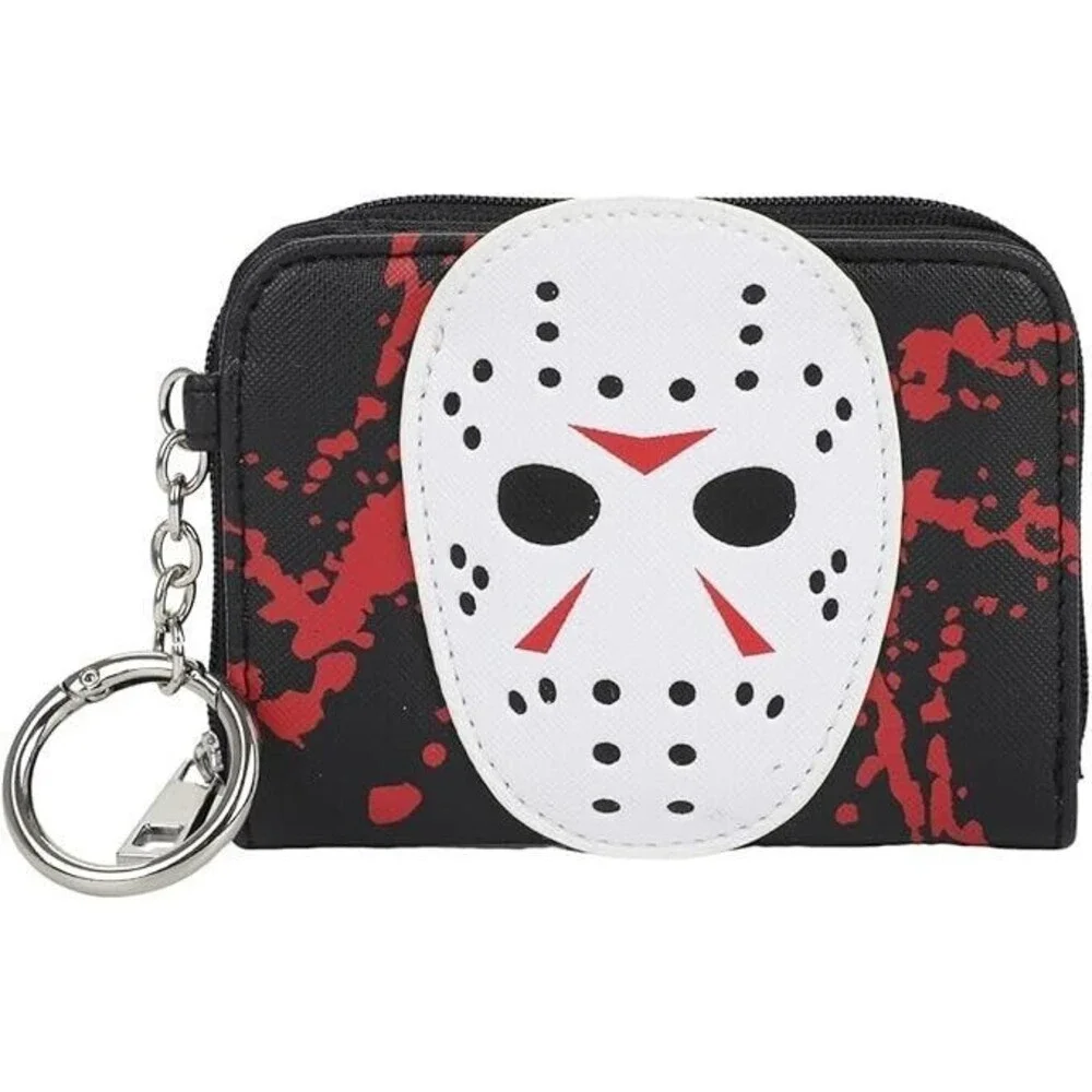 Friday The 13th Jason Voorhees Mini Zip Around Wallet Bioworld NEW